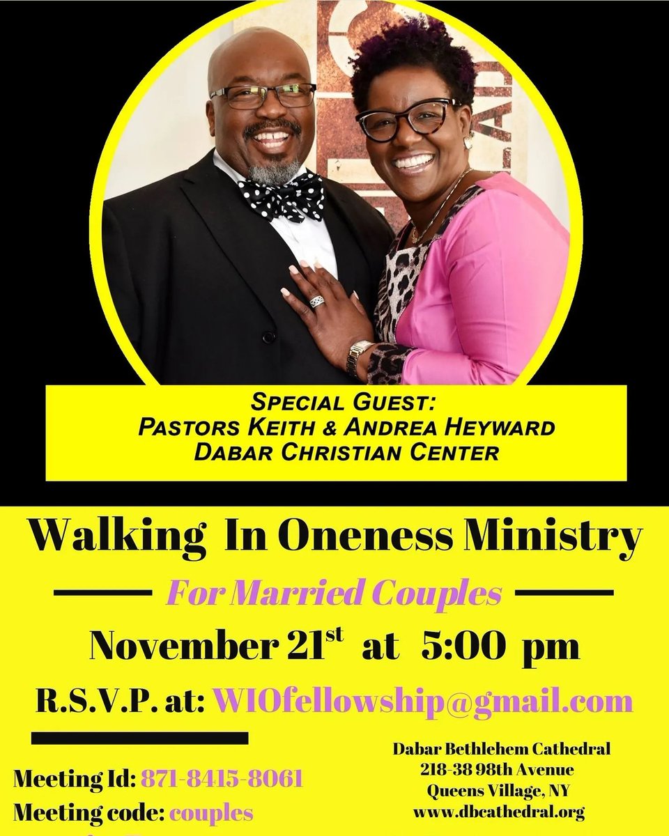 DBCathedral's tweet photo. Married Couples join us today at 5PM #zoom https://t.co/9oJiJVMV4J