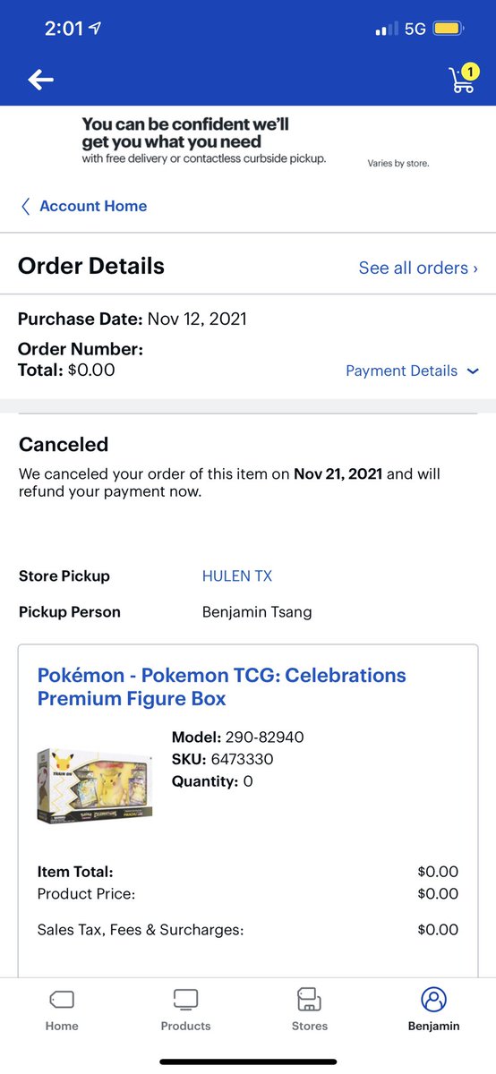 DivineDrake's tweet photo. A @BestBuy employee (not on shift today) was eyeing this order if it got cancelled so decided to cancel it so he can have @Pokemon VMAX Figure Collection! ๐
#SharingIsCaring #makingsomeonesday https://t.co/agxe9Esxqq