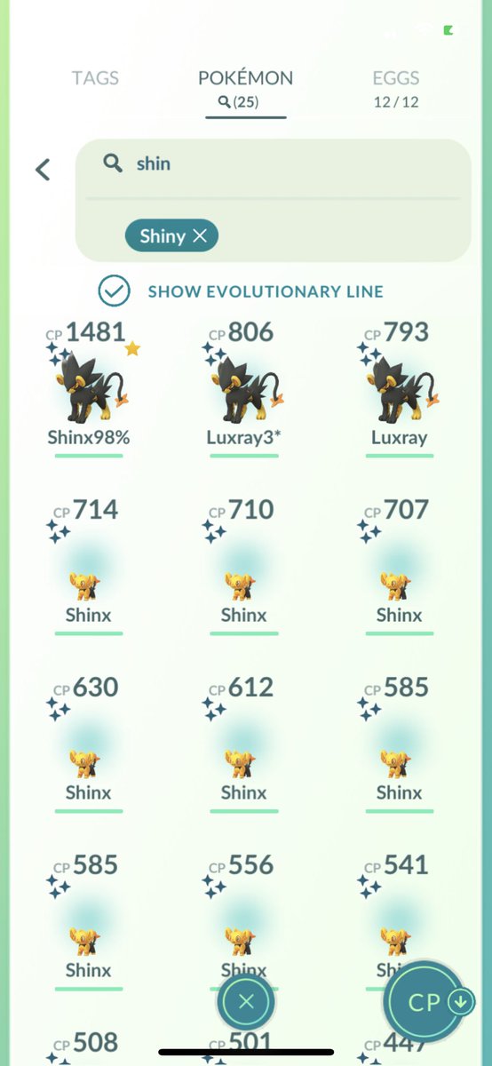 Played #CommunityDay for 3 hours and ended up with these guys⬇️ 98% shiny shinx from the wild🥳 #PokemonGo #PokemonGOCommunityDay #PokemonGoApp #ShinyCheck #shinypokemon