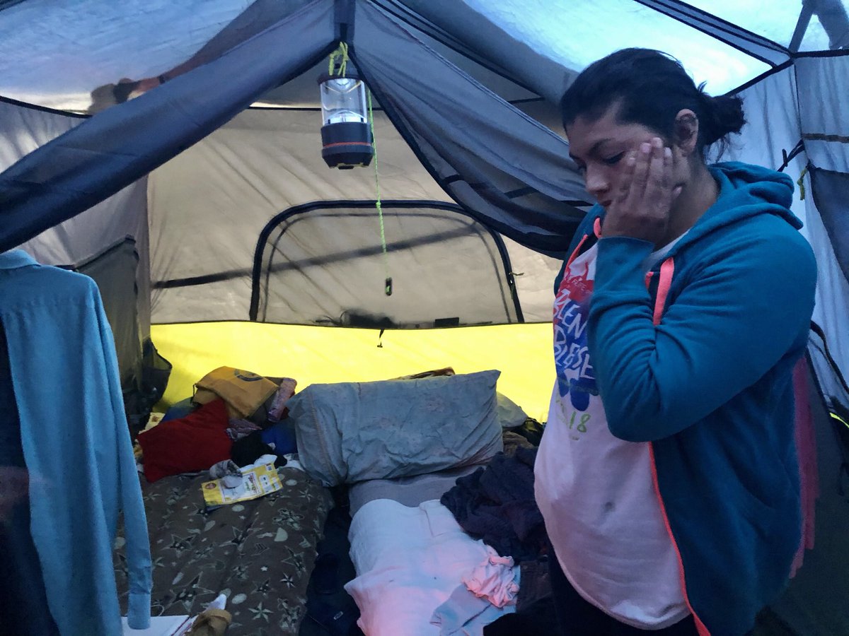 DylanBaddour's tweet photo. At the US border in Reynosa, Mexico, hundreds of families wait in tents for the repeal of Title 42, a US law limiting asylum access during the Covid pandemic. Some have been here for five months. They hope to eventually present their asylum claims across the nearby Rio Grande. https://t.co/WaB05TjbQS