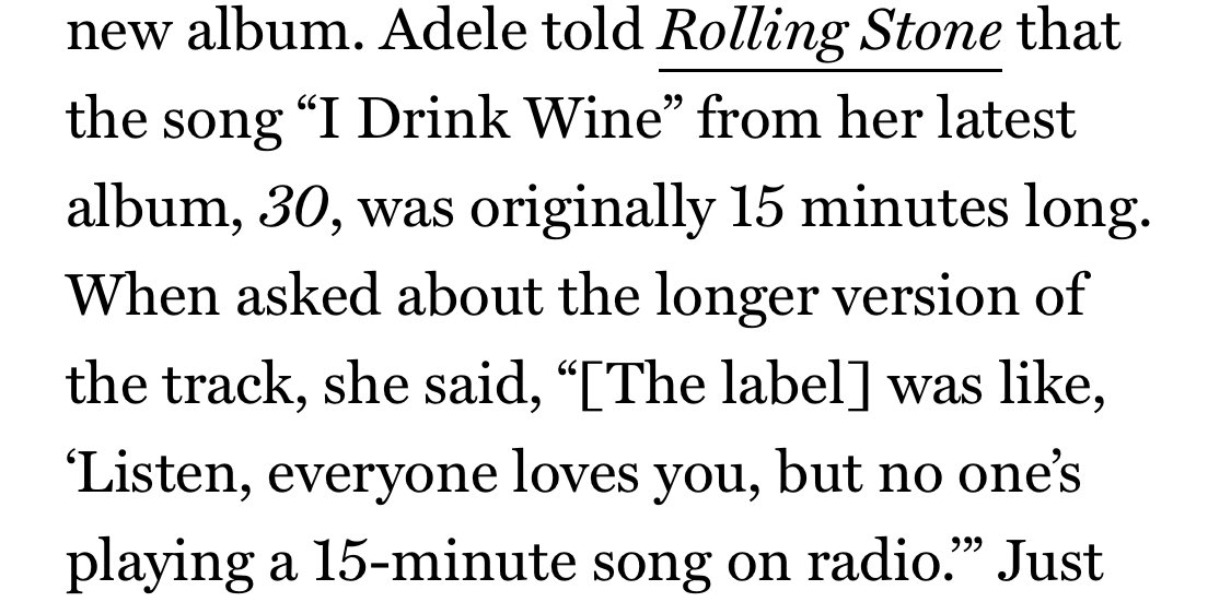adeleafied's tweet image. hey adele, I WANT TO THE HEAR THE 15 MINUTE VERSION OF I DRINK WINE ON THE RADIO!! IM HERE FOR IT  @AdeleAccess #adele