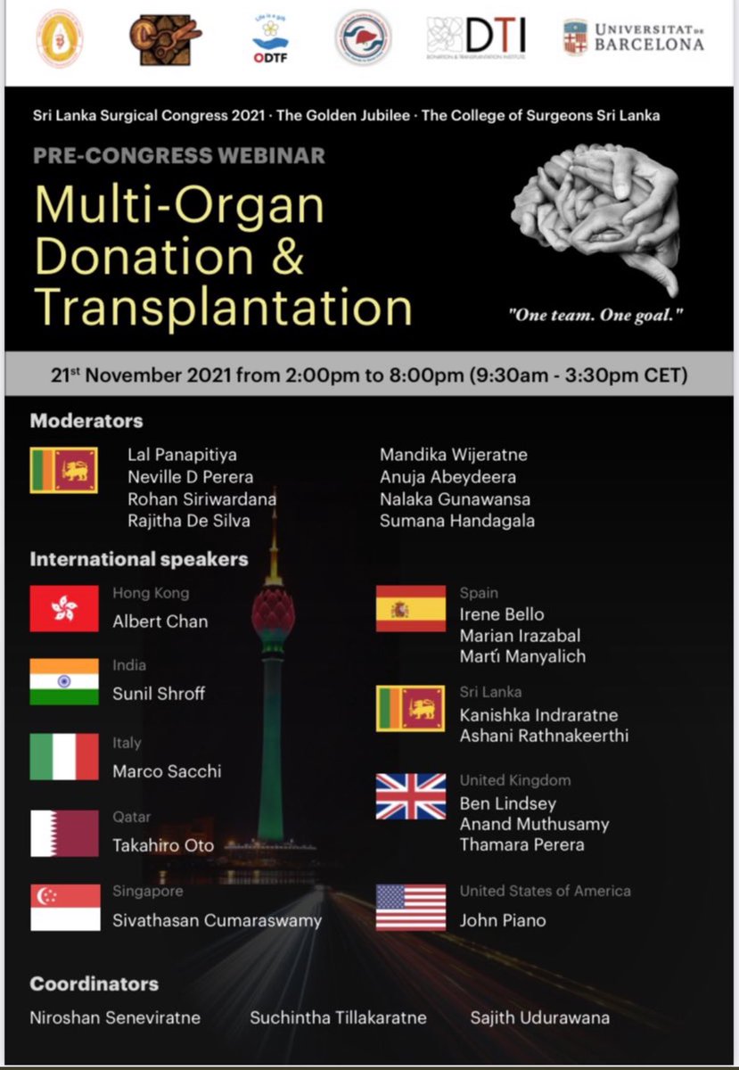 Dra_BelloIrene's tweet photo. Happy to participate in #SriLankaSurgicalCongress, thanks to the committee. Congratulations for the excellent meeting #lungtransplantation #lungdonation #ECTTA @ESOTtransplant @ISHLT @SETrasplante @gect_separ @SeparCirugia @SECTtoracica @TransplantSCT @DTI_Foundation https://t.co/v23daLF44Z
