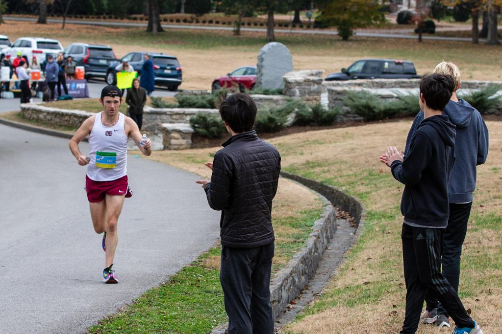 friendbzur's tweet photo. Dr. Cirillo ran the #flyingmonkeymarathon today in #percywarnerpark. His advisory students and team members came out to support. It was his fourth time running the event. @MontgomeryBell https://t.co/qzW03rcSq1