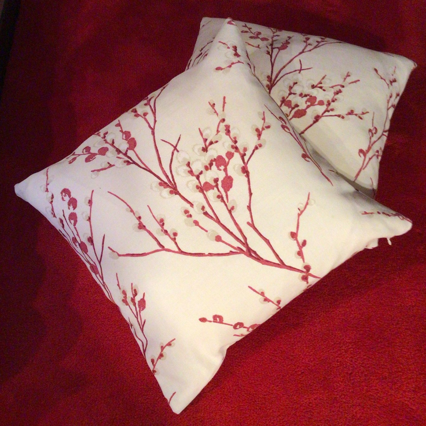 Accent Cushion Decorative Pillow Pussy Willow Cushion Handmade Pillow Laura Ashley Floral Cushion Scatter Cushion Rectangle Pillow
