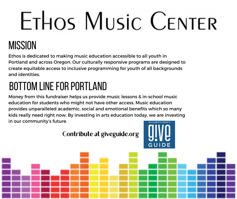 EthosMusic's tweet photo. Why should you donate to our Give!Guide campaign? Because every dollar helps provide music lessons &amp; in-school music education for students who might not have other access. By investing in arts education today, we are investing in our community’s future! https://t.co/gZXEHuiQTD https://t.co/wwwhD00HCn