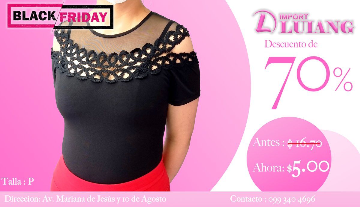 ImportLuiang's tweet photo. ESTE Black Friday TENEMOS LOS MEJORES DESCUENTO PARA TODAS LAS MUJERES  .
TENEMOS BLUSA DE 50% HASTA 70% DE DESCUENTOS .
YA ESTAMOS COMENZANDO LAS OFERTA NO TE PIERDAS ESTA OPORTUNIDAD.
CONTACTO:0993404696 - 0985451268 
ESTAMOS UBICADO EN AV.MARIANA DE JESUS 
SOMOS TIENDA FISICA https://t.co/xzJuXTIjkw