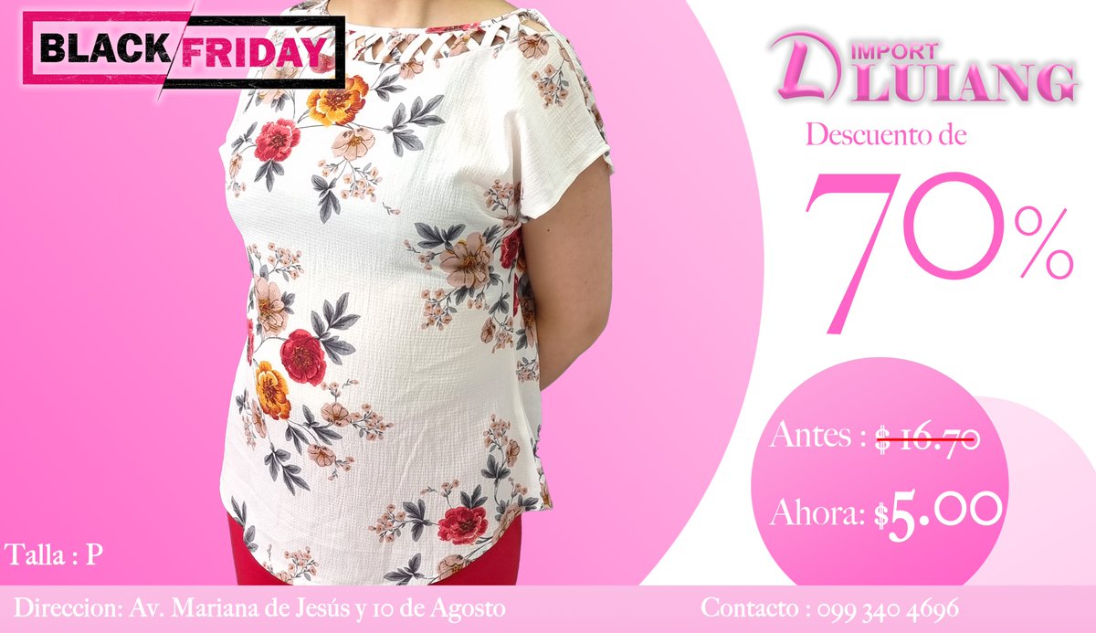 ImportLuiang's tweet photo. ESTE Black Friday TENEMOS LOS MEJORES DESCUENTO PARA TODAS LAS MUJERES  .
TENEMOS BLUSA DE 50% HASTA 70% DE DESCUENTOS .
YA ESTAMOS COMENZANDO LAS OFERTA NO TE PIERDAS ESTA OPORTUNIDAD.
CONTACTO:0993404696 - 0985451268 
ESTAMOS UBICADO EN AV.MARIANA DE JESUS 
SOMOS TIENDA FISICA https://t.co/HELRwZVeG9
