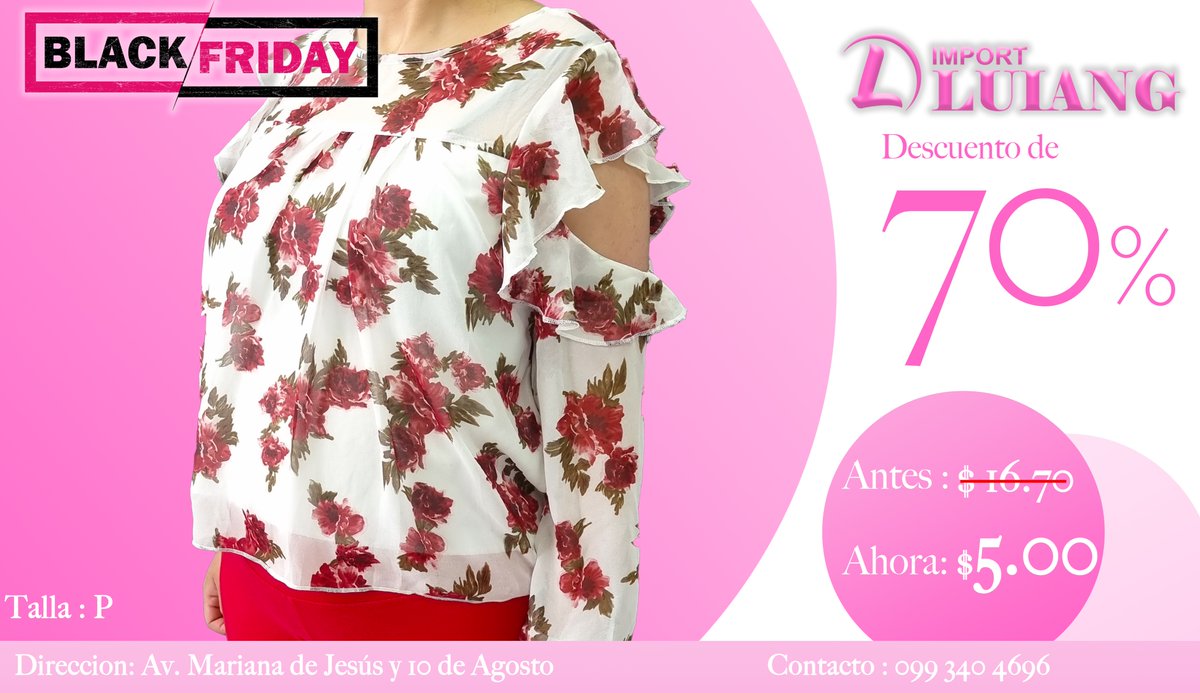 ImportLuiang's tweet photo. ESTE Black Friday TENEMOS LOS MEJORES DESCUENTO PARA TODAS LAS MUJERES  .
TENEMOS BLUSA DE 50% HASTA 70% DE DESCUENTOS .
YA ESTAMOS COMENZANDO LAS OFERTA NO TE PIERDAS ESTA OPORTUNIDAD.
CONTACTO:0993404696 - 0985451268 
ESTAMOS UBICADO EN AV.MARIANA DE JESUS 
SOMOS TIENDA FISICA https://t.co/HELRwZVeG9