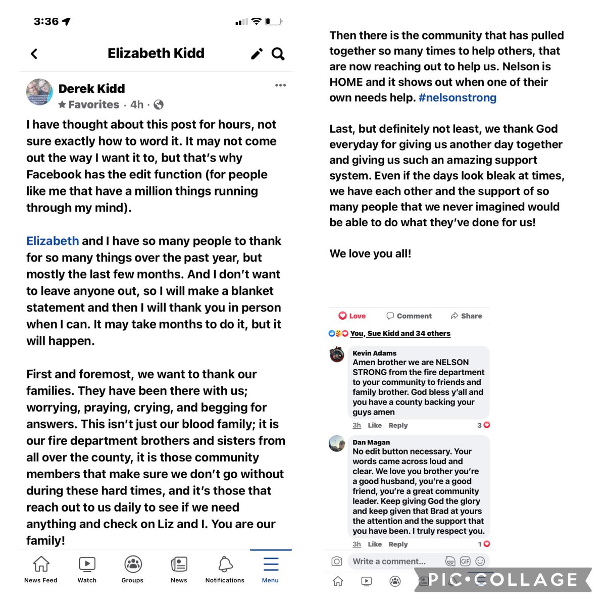 LizKidd417's tweet photo. #NelsonStrong our community has been amazing supporting us through this. we have a whole county in VA that has our backs &amp; will be there throughout my battle against this horrible disease. My hubby has been incredible, so lucky he’s right beside me loving &amp;comforting me https://t.co/vrRyxo7SdH