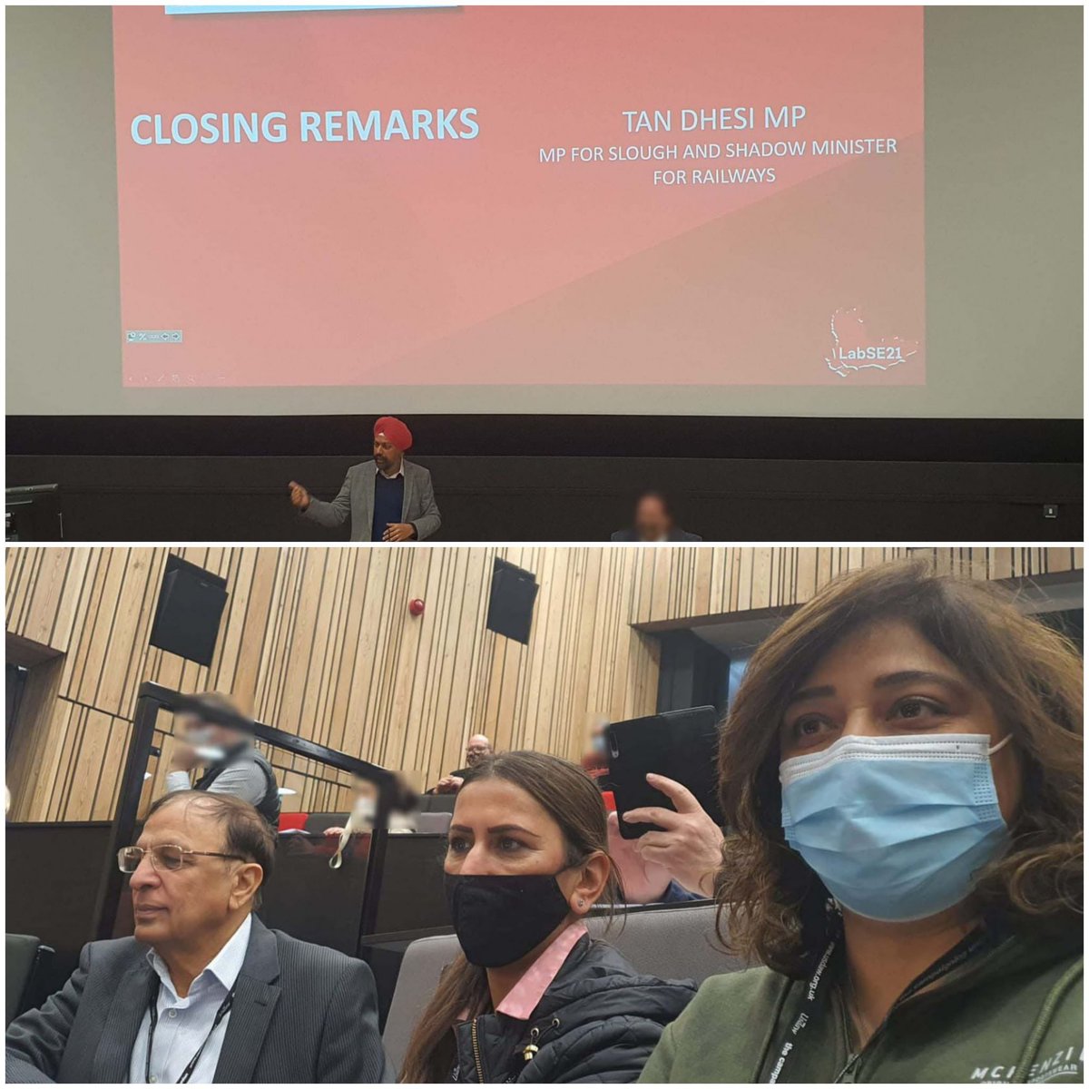 slough_labour's tweet photo. #Slough MP @TanDhesi made a closing speech at the @SELabour conference. A truly remarkable weekend! @SloughLeader, Cllr Shariff, Cllr Gill, Cllr Minhas https://t.co/utGoTDEbss