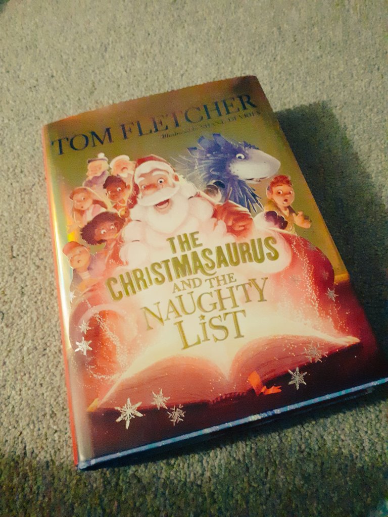 jesscollins87's tweet photo. And so it begins! 🎅
We read the boys a book in the run up to Christmas. The Christmasaurus, then The Christmasaurus and The Winter Witch and this year following on with The Christmasaurus and the Naughty List by @TomFletcher 
4 chapters in and we are shocked!! https://t.co/gE9EgYScMF
