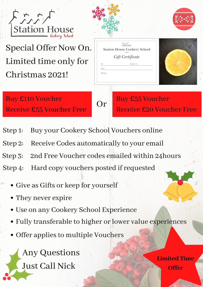 Buy One Get One Free Christmas Voucher Offer! 

stationhousecookeryschool.co.uk/new-page