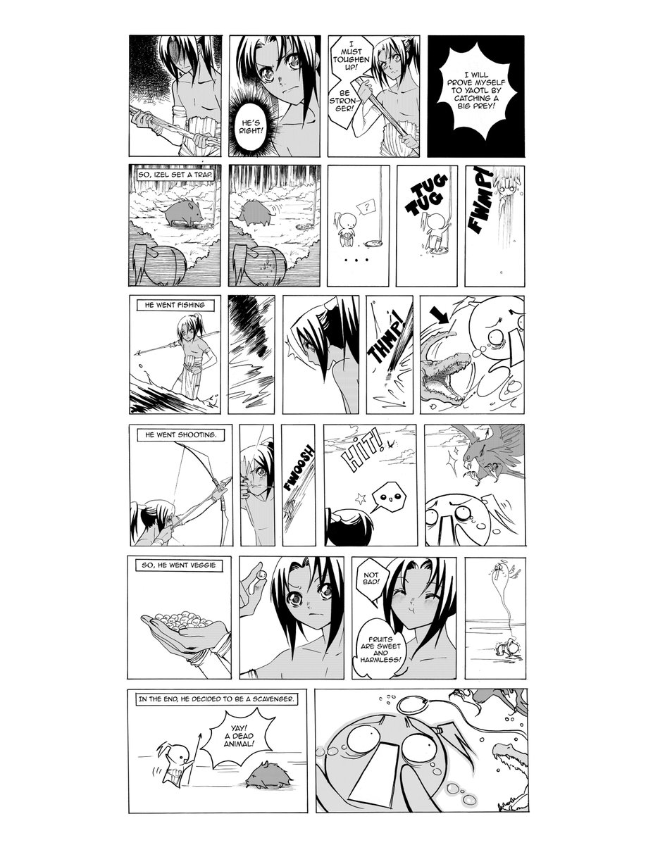 Quería compartirles algunas cositas. Comenzando con algo muy especial. Pero algo que también juré nunca iba a compartir. Dicho esto, aquí les va los primeros cómics y conceptos que hize en el 2007.
En ese entonces Izel era mas sonriente y descuidado con su vida.
#onyxequinox