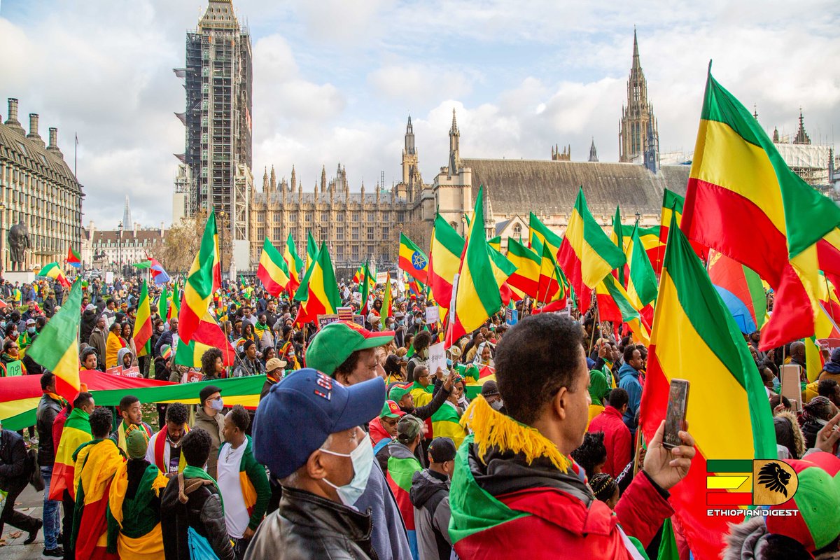 𝐄𝐭𝐡𝐢𝐨𝐩𝐢𝐚𝐧 𝐃𝐢𝐠𝐞𝐬𝐭 (@ethiopiandigest) on Twitter photo Tens of thousands of Ethiopians and Eritreans who reside in the UK united to denounce the biased agenda held against their countries. They walked from the UK parliament in Westminster to US embassy in Nine Elms, to protest against western intervention. #NoMore <a href="/HornOfAfricaHub/">Horn of Africa Hub</a> Tens of thousands of Ethiopians and Eritreans who reside in the UK united to denounce the biased agenda held against their countries. They walked from the UK parliament in Westminster to US embassy in Nine Elms, to protest against western intervention. #NoMore <a href="/HornOfAfricaHub/">Horn of Africa Hub</a>