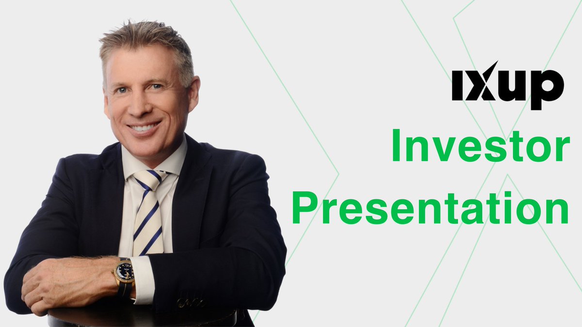 Our Managing Director and CEO Marcus Gracey presents IXUP's recently released investor presentation | Click here to check out what we've been working on: youtu.be/5Xbu9BUFdTk $IXU
