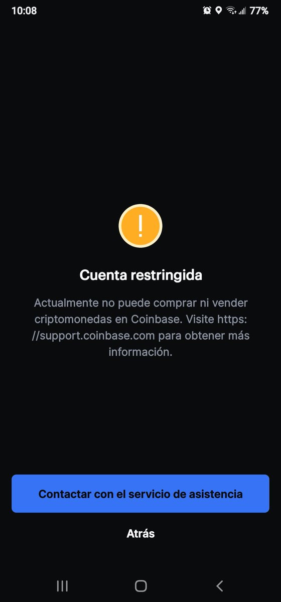 BrunitoGnz's tweet photo. @Kwarten70899479 @coinbase @ConstitutionDAO @CoinbaseWallet The same thing happened to me because I bought the gyen coin, right now the market is low and I can't buy because of them https://t.co/FQJndC2UNV