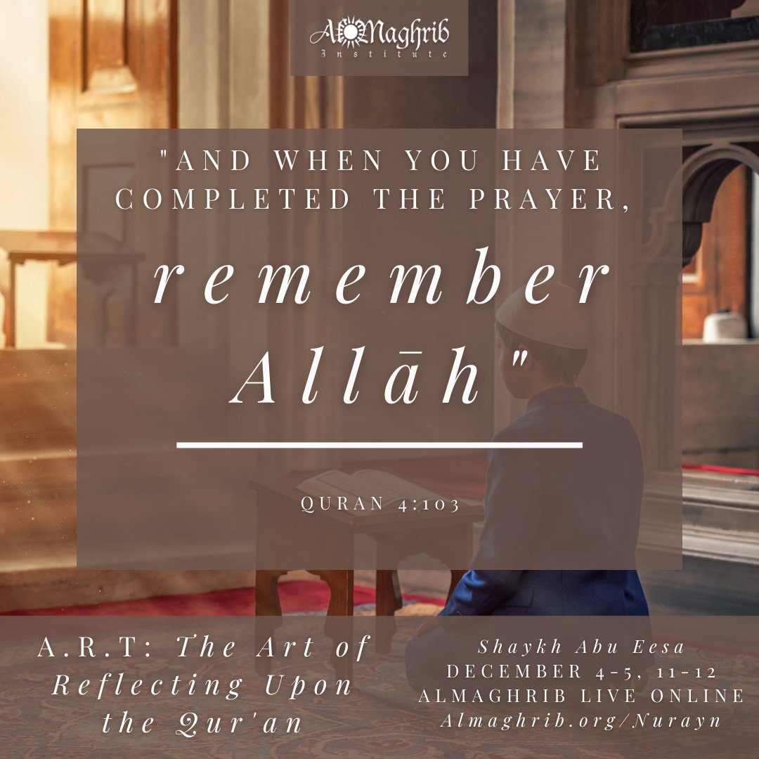 almaghribnurayn's tweet photo. It is important to take some time after salah to do Tadabbur. For example, we can recite ayahtul kursi as Rasul Allah (sa) said “there will be nothing between us and Jannah but our death for whoever recites ayatul kursi after fard salah” and try to deeply reflect on the ayah. https://t.co/DeBg8BVsSK