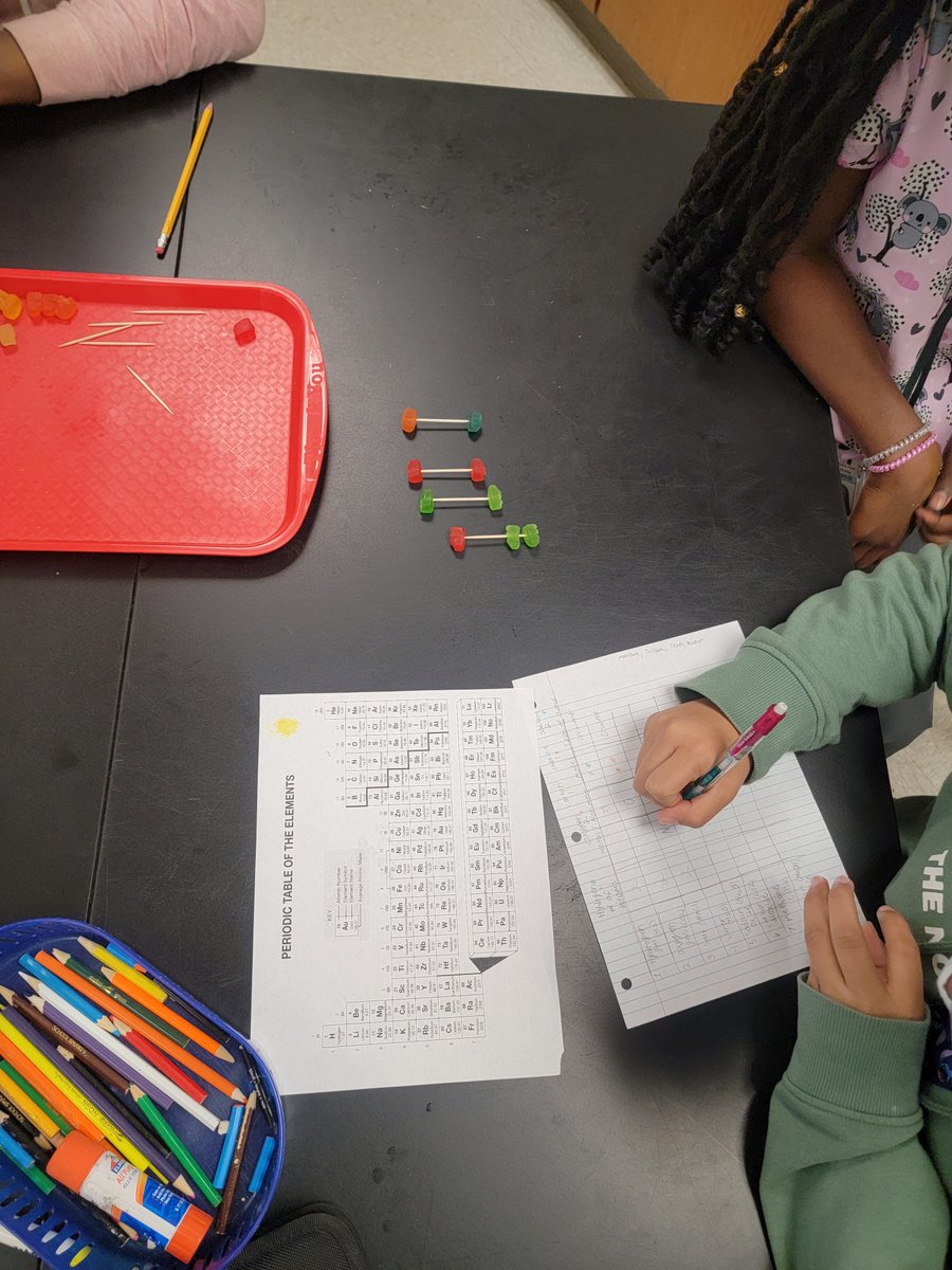 Science1Teach's tweet photo. Ended last week with no internet in the building.  We had to complete our "Gummy Bear Bonding Lab" old school with paper &amp; pencil. #connectin5 https://t.co/aqt8elFZuN