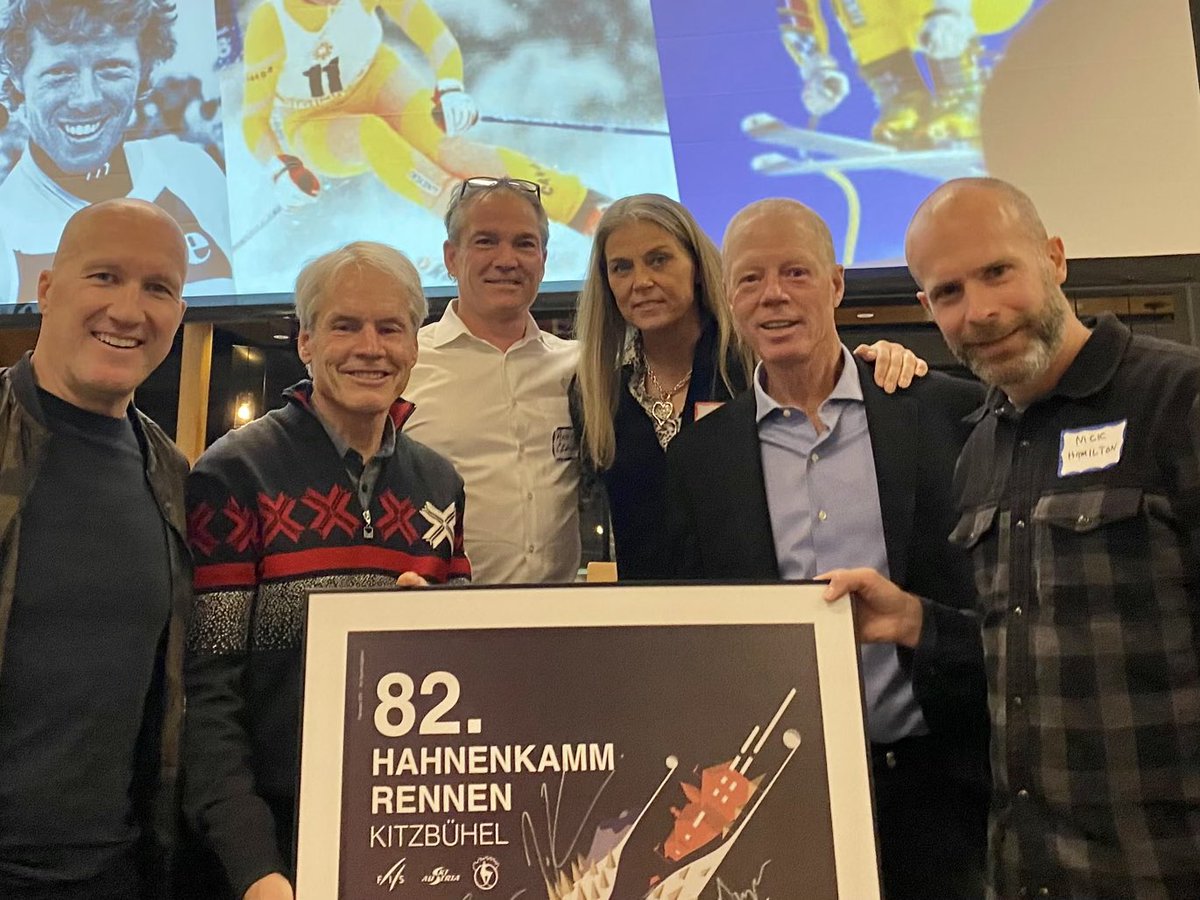 It takes a village to raise a champion! Last night Nick Hamilton, President of the Georgian Peaks ski club hosted “Pathway to the Podium” in support of our men’s #CANskiteam 🇨🇦. This autographed #2022Hahnenkamm poster is our thanks to the leadership of this amazing volunteer!