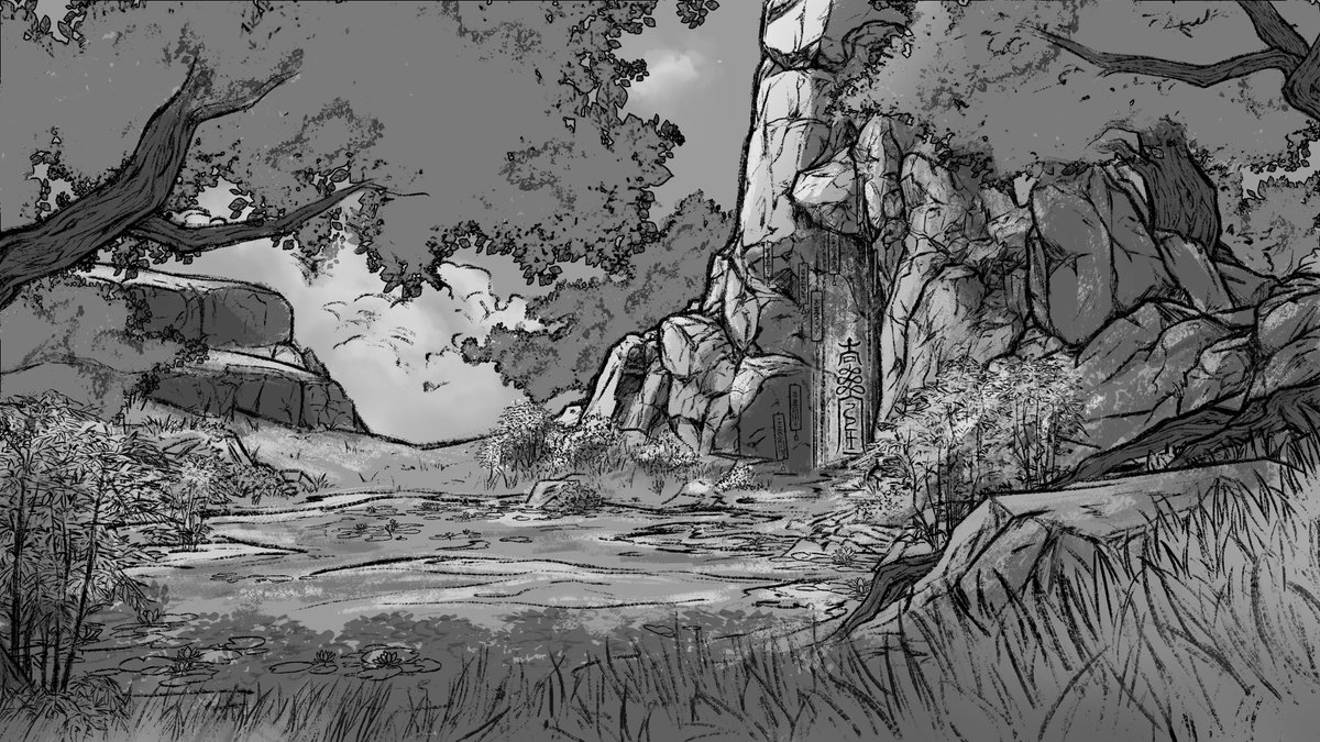 guzhenn's tweet photo. Mt. Hulao contour study.

#GenshinImpact #Genshin_Impact https://t.co/uNi151vmmf