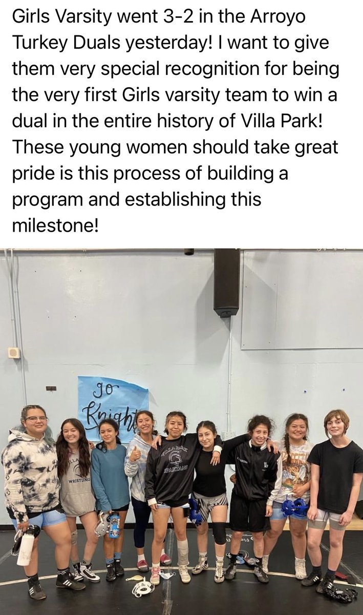 VPHSathletics's tweet image. Proud day in Spartan Land! Celebrating the Girls first ever Varsity Wrestling duals win in the history of the school! Lady Spartans Rock!!!!
