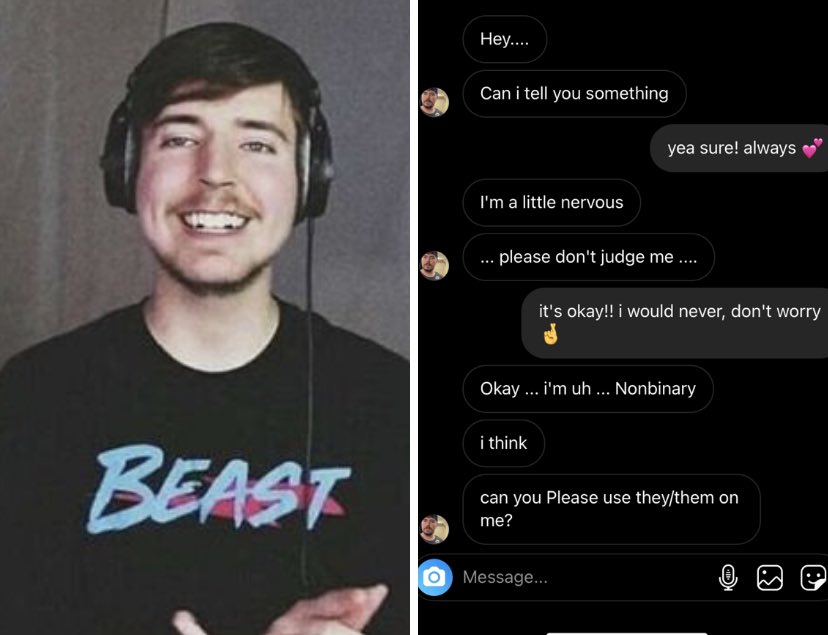 MrBeast NonBinary, MrBeast