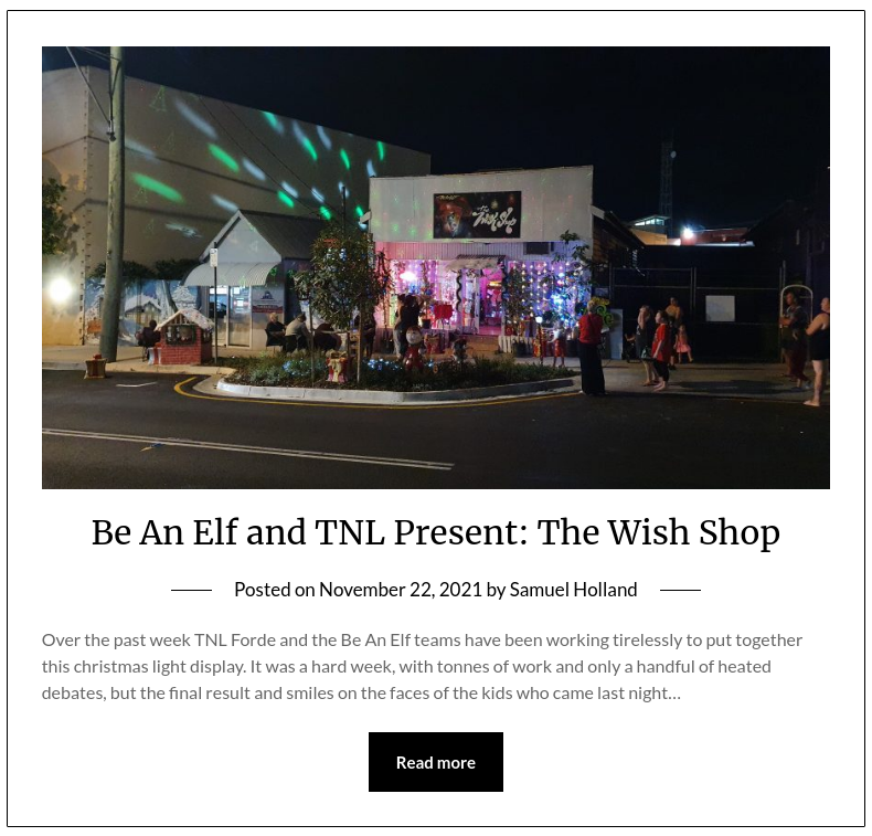 SEdwardHolland's tweet photo. Official article about our collaboration with #BeAnElf to create The Wish Shop.

https://t.co/6cXVj9JWJr

Your support makes projects like this possible so, if you can, please support us on GFM and Patreon.

https://t.co/MJeII7Z6Vl
https://t.co/TnXrfUKcmJ

Sam

#TNL #auspol https://t.co/JKW8c40GiX