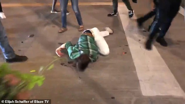 pepesgrandma's tweet photo. @ReeseW One of these skateboard attack victims were able to walk away. Can you guess which one?

Antifa carries skateboards to kill and maim. https://t.co/FbfyGJob3d