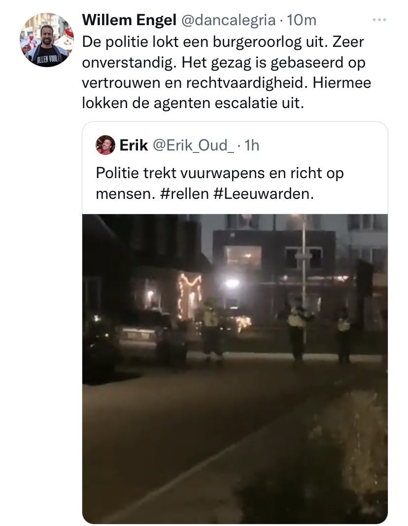 Nee Willem Engel. JIJ lokt een burgeroorlog uit met je opruiende teksten en tweets. And guess what: je hebt het zelfs letterlijk gezegd 👇🏻 #minidraadje #stopwillemengel