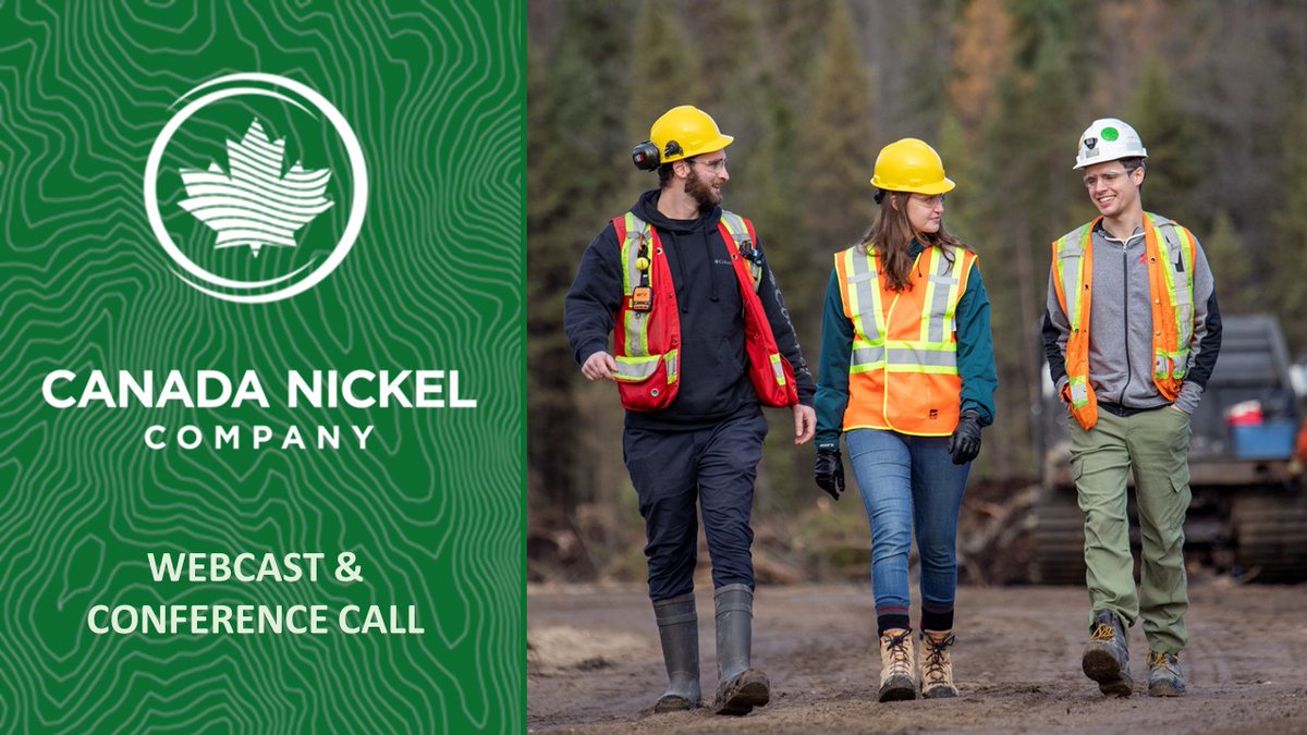 CanadaNickel's tweet photo. @CanadaNickel to Host Conference Call Mon Nov 22, 2021 at 10:00 am ET. Webcast URL: https://t.co/ukyWcv6Qpf Confirmation #: 94728691 Dial-in: https://t.co/eINuFiNE6Y https://t.co/RynbKi4vKM