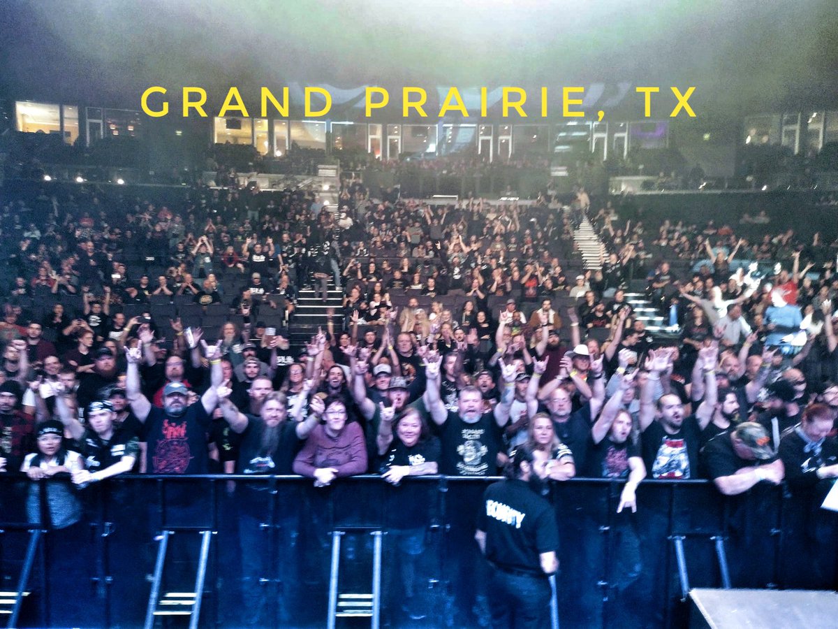obituarytheband's tweet photo. Holy Crap Grand Prairie, TX was that killer or what?
Thanks also to all our Dallas friends that made the trip to see us, @prongtheband and BigBrother @zakkwyldebls tear it up!! We had a blast and hope you did too..
TONIGHT we are in Houston at Warehouse Live ready to ThrowDown.!! https://t.co/Ju3Sb5nwv0