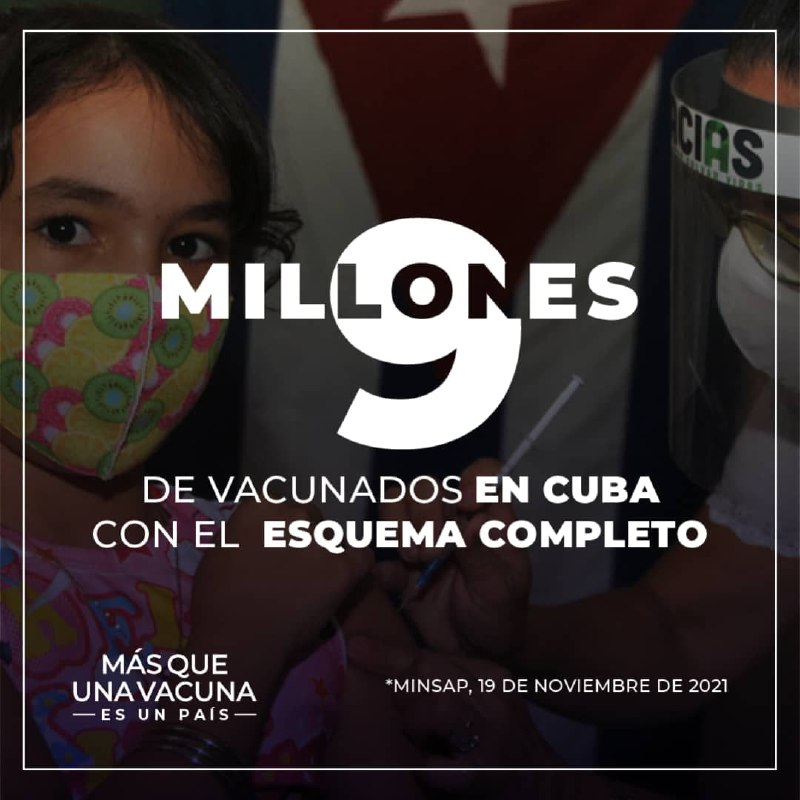 #CubaVive 9 millones de cubanos inmunizados contra la #COVID19