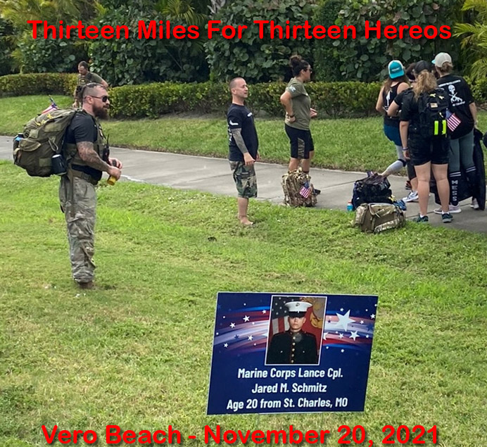 Charity walk for our heroes.  Makes you proud to be an American!