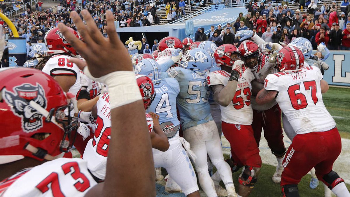 NCSUFans's tweet image. Day after Thanksgiving. 
Primetime. 
ESPN. 
In State rivals. 
Blue collar vs white collar.
Red vs blue. 

#GTHC week has officially begun.