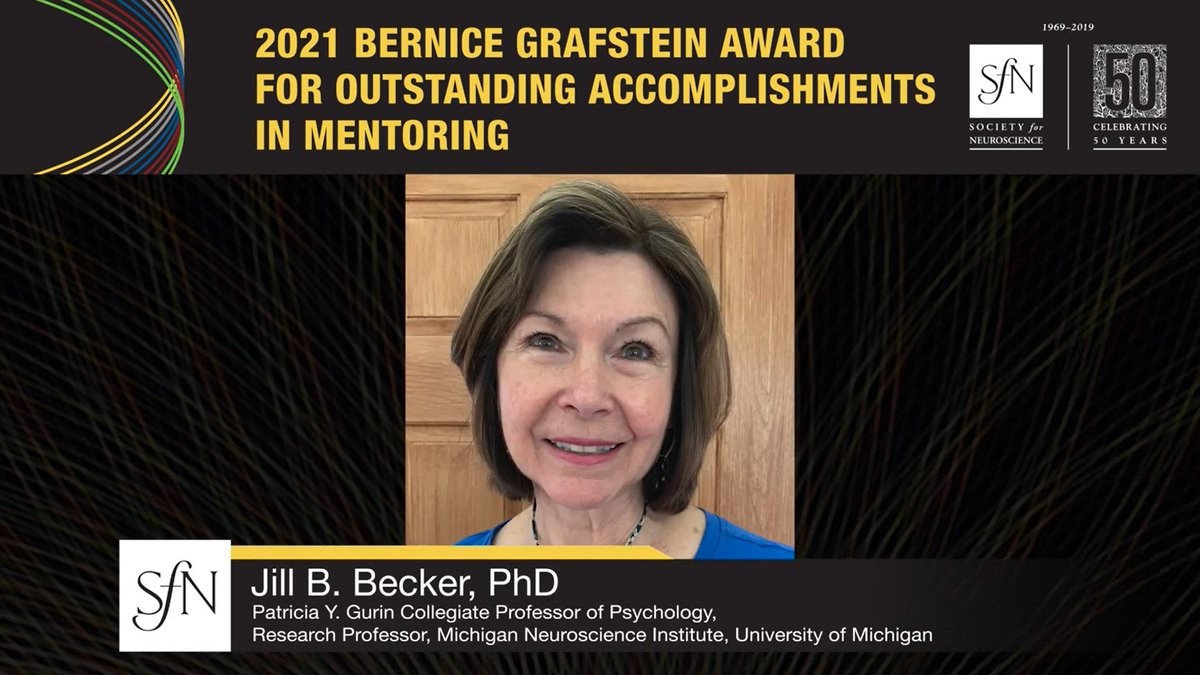 SfNtweets's tweet photo. Thank you to Dr. Bernice Grafstein for supporting SfN's Bernice Grafstein Award for Outstanding Accomplishments in Mentoring. Congratulations to Dr. Jill Becker!

Read more about this year's Promotion and Mentoring of Women in Neuroscience Awards: https://t.co/gXN9wFgDJY https://t.co/Zii4FEu3Qq