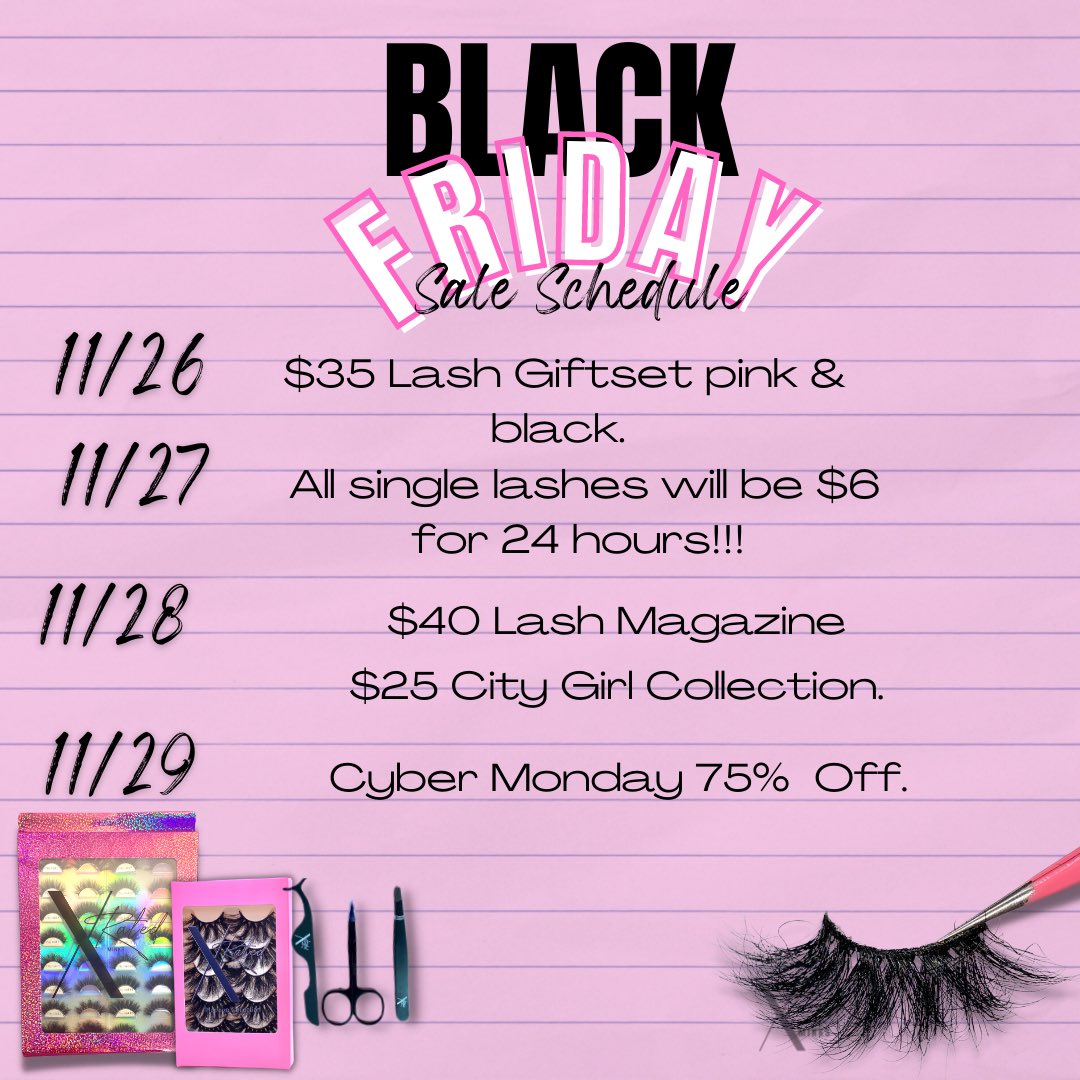 XRatedMinks's tweet photo. The hottest Black Friday Lash deals around!!! shop https://t.co/zdsw6CgaPk for yourself or for the baddie in your life 💕. #shopxratedminks #shopluxurylashes #lashpackagedeals #texasmua #atlmua #clevelandmua #lashaddict #lashesfordays https://t.co/NU61V4pcYG
