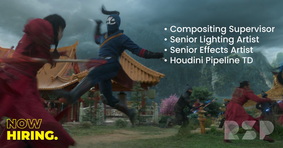 rspvfx's tweet photo. Great opportunities to join our team and work on awesome (top secret) projects!
These roles are all ASAP Start. Apply now, visit
https://t.co/VB2tst7ia5
#CompositingSupervisor #comp #LightingArtist #HoudiniPipelineTD #SeniorEffects https://t.co/rQ04RlaBWX