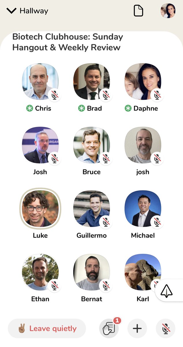 What I love about Sunday’s <a href="/BiotechCH/">Biotech Hangout</a> sessions is the quality of impromptu speakers that contribute thoughtful content. Reminds me of a smaller retreat setting where every audience member is someone you want to hear from (close to 400 in audience today)