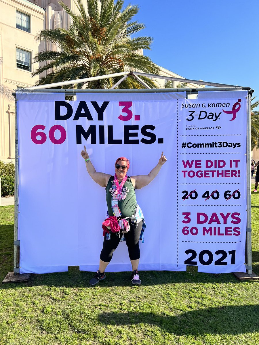I made it to the end!!! #the3day #pinkbubble