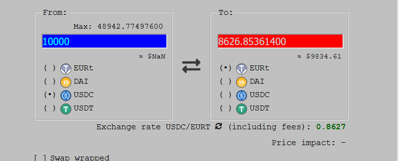 pscltllrd's tweet photo. The @CurveFinance's 4eur pool on @0xPolygon contains $jEUR, $PAR, $EURS and $EURT.
The pool harmonizes all the Euro on Polygon.
There are a lot of arbs opportunities:
* @DFXFinance for EURS-USDC
* @BalancerLabs for PAR-USDC
* @Jarvis_Network for jEUR-USDC
* Curve for EURT-USDC https://t.co/hsMOzfB2AB
