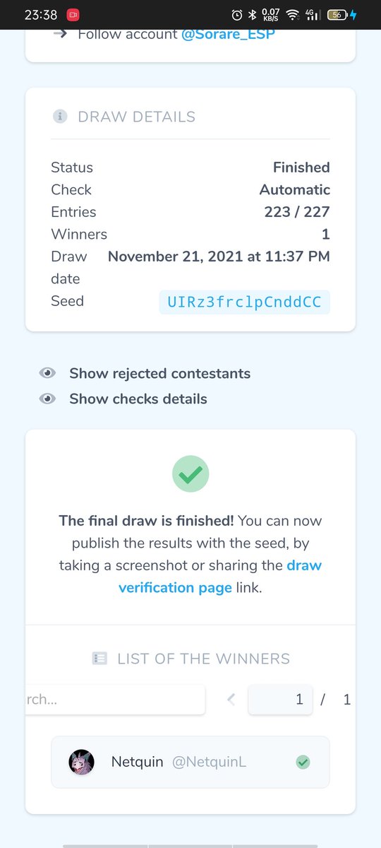 Sorare_ESP's tweet photo. 🎁 WINNER 🎁
Felicidades @NetquinL, eres el ganador de esta edición de #LunesDeSorteo! 🎉🎉 https://t.co/sJ2fgxWQZQ