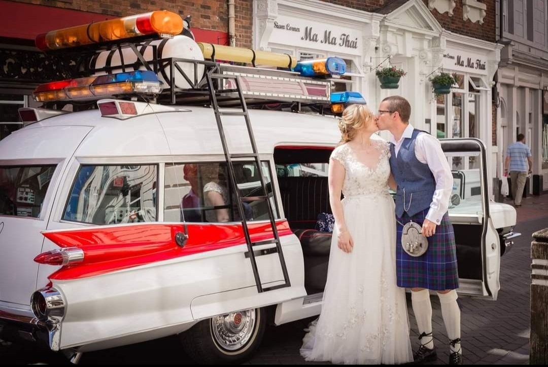 JeffyO87's tweet photo. My husband was smiling from ear to ear at the amount of Ghostbusters content on @TheLastLeg 
Ghostbuster wives know what we're getting into before we get married.
#NoDivorce #Tattoo #Ecto1A #Lego
@joshwiddicombe  @alex_brooker https://t.co/p9SF0gyOhR