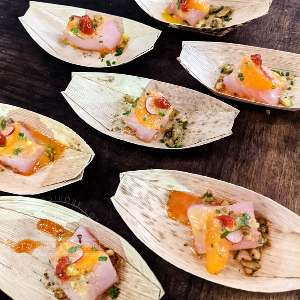 diversivore's tweet photo. The first night of the #iacpculinary43 conference featured a fantastic welcome party at the beautiful @PepperPlace. I should have taken more pictures, but I did manage to 'snap' a shot of this incredible Gulf Coast snapper appetizer from @bettolabham. #iacppix https://t.co/iYzh86eJpN