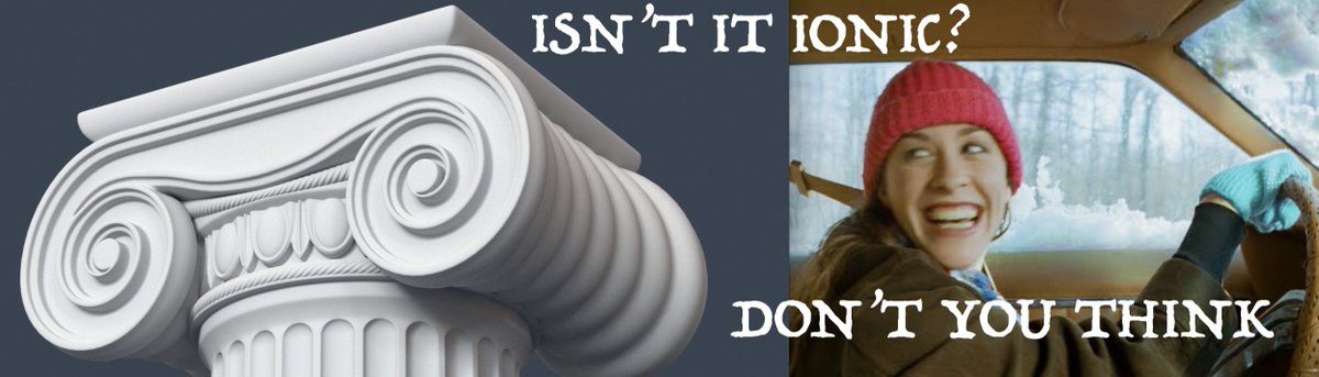 Kettman18's tweet photo. #ionic #Memes #alanismorisette #ironic #Classics #Architecturedesign #greece #rome #latin #Roma https://t.co/OacoxfjjzP