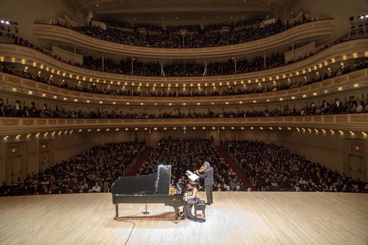 carnegiehall's tweet photo. Missed out on Leonidas Kavakos and @YujaWang’s recent Carnegie Hall performance? You can still listen to it! The full performance—featuring works by J. S. Bach, Busoni, Shostakovich, and Stravinsky—was broadcast live by @WQXR and is available to stream: https://t.co/JZNjsEr2vG https://t.co/TFRGGR8Hua