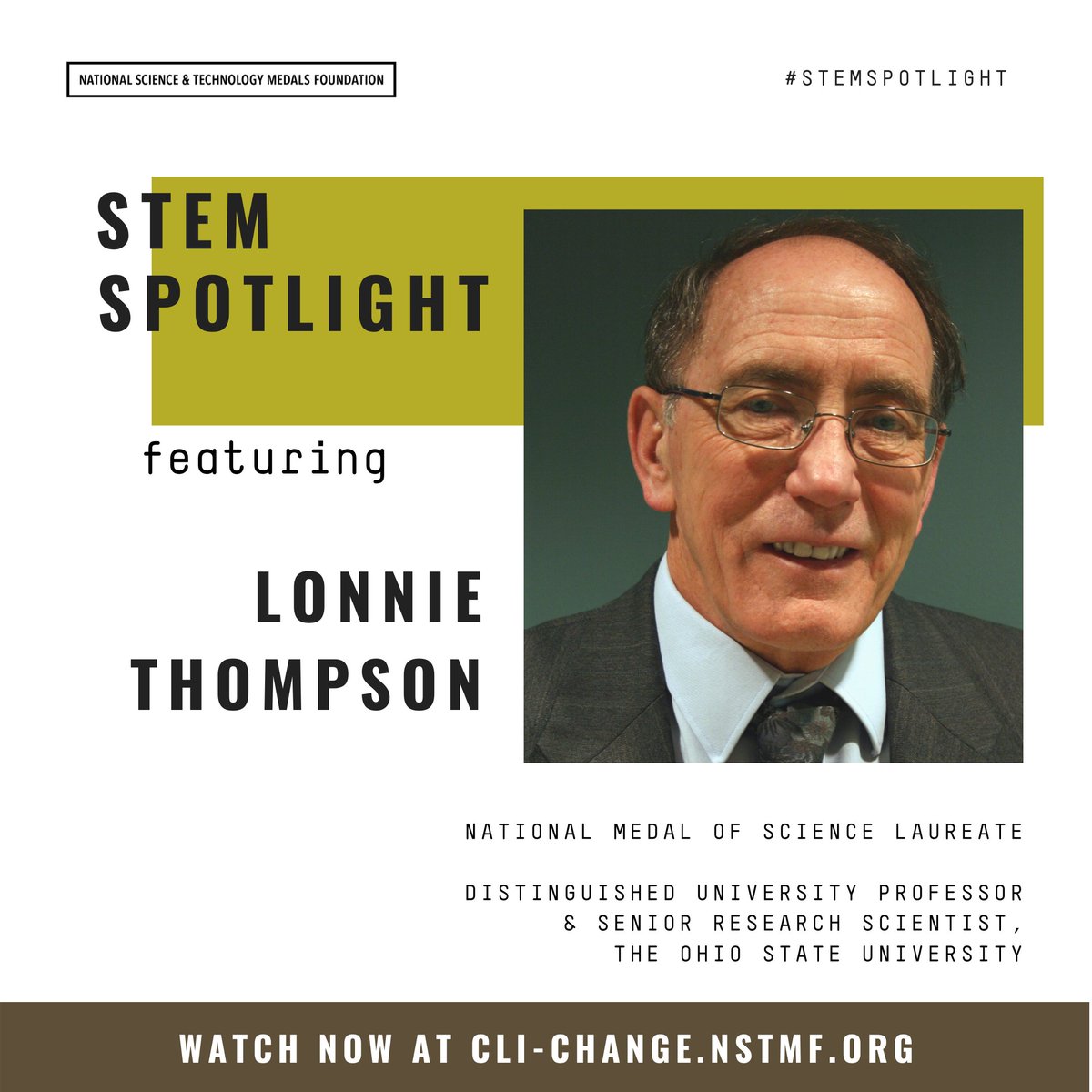 NSTMF's tweet photo. From Antarctica to Kilimanjaro, National Medal of Science recipient Lonnie Thompson has ventured in places few ever see in their lifetimes. 

Watch #STEMSpotlight Climate Change to hear all about his climate science expeditions and their findings here: https://t.co/KEod39fe48 https://t.co/Hxi1nIcNdC