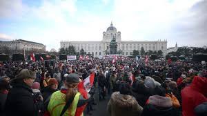 Австрия приезжал. Демонстрация в Вене. Протесты в Австрии. Protests in Vienna. Австрия бастует.