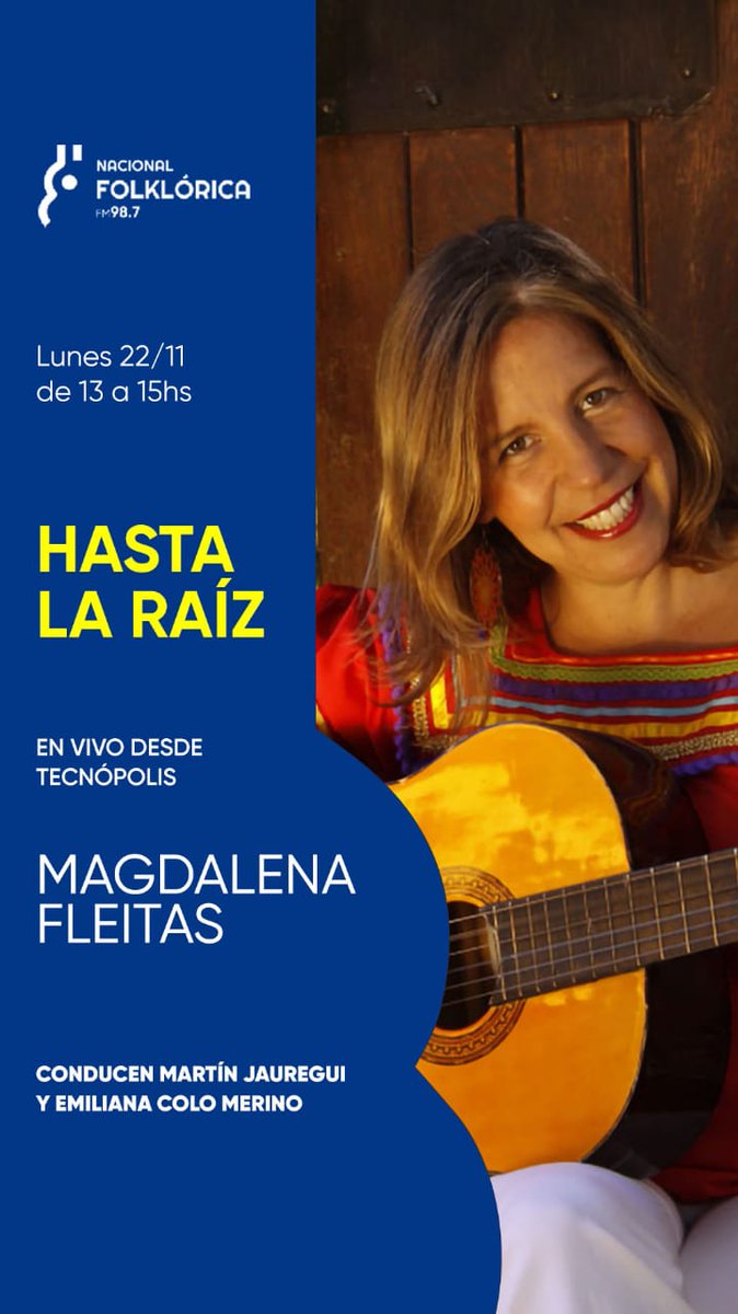 Lunes al mediodía estaré en el programa en vivo cantando con la guitarrita!