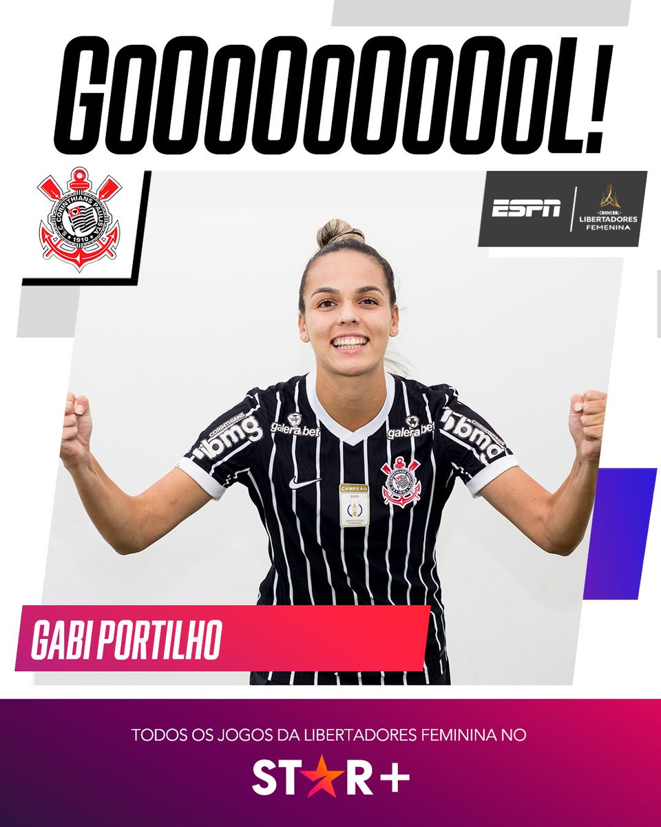 GOOOOOOOOOOOOOOOOOOOOOOOL DO TIMÃO!!! GABI PORTILHO AMPLIA!

Santa Fé 0 x 2 Corinthians
#LibertadoresFOXSports
