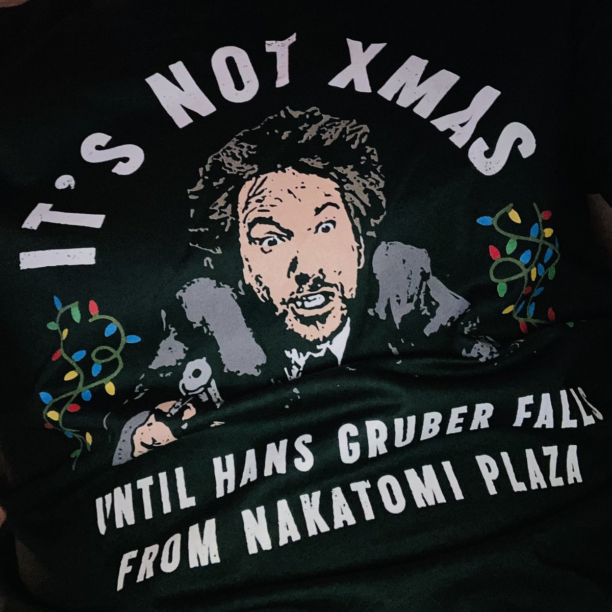 Should I be this proud of an overpriced T-shirt…? #diehard #merrychristmas #genx #shoottheglass